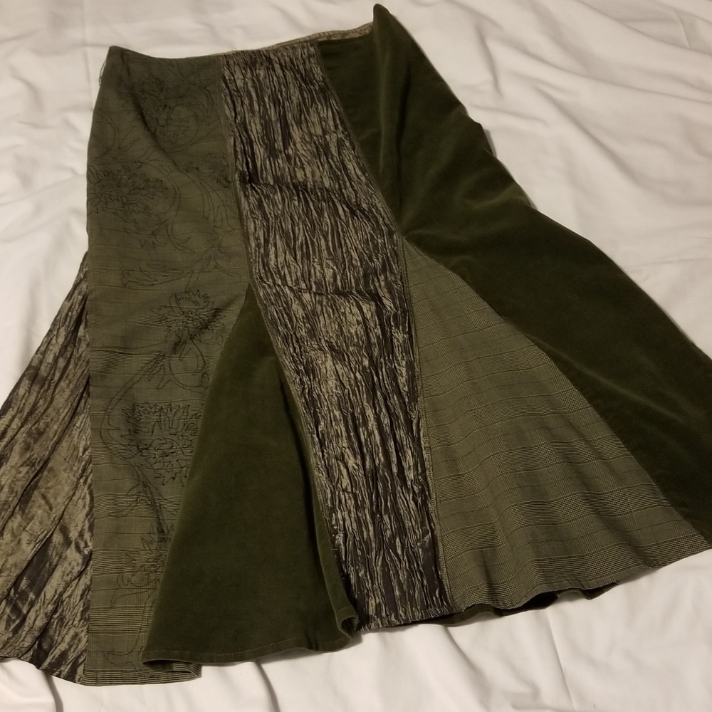 Basil & Maude Skirt Size 8 Color Militar Green - Picture 6 of 8